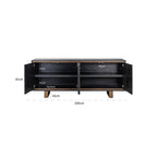Dressoir Hunter 4-deuren (Zwart rustiek)