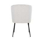 Stoel Fallon Wit Bouclé / zwart (Kopenhagen 900 Bouclé Wit)