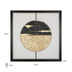 Wandkunst Maan (Zwart/goud)