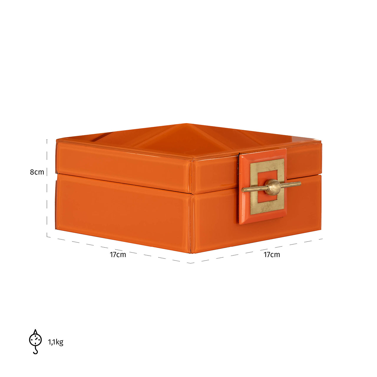 Sieradendoos Bodine oranje klein