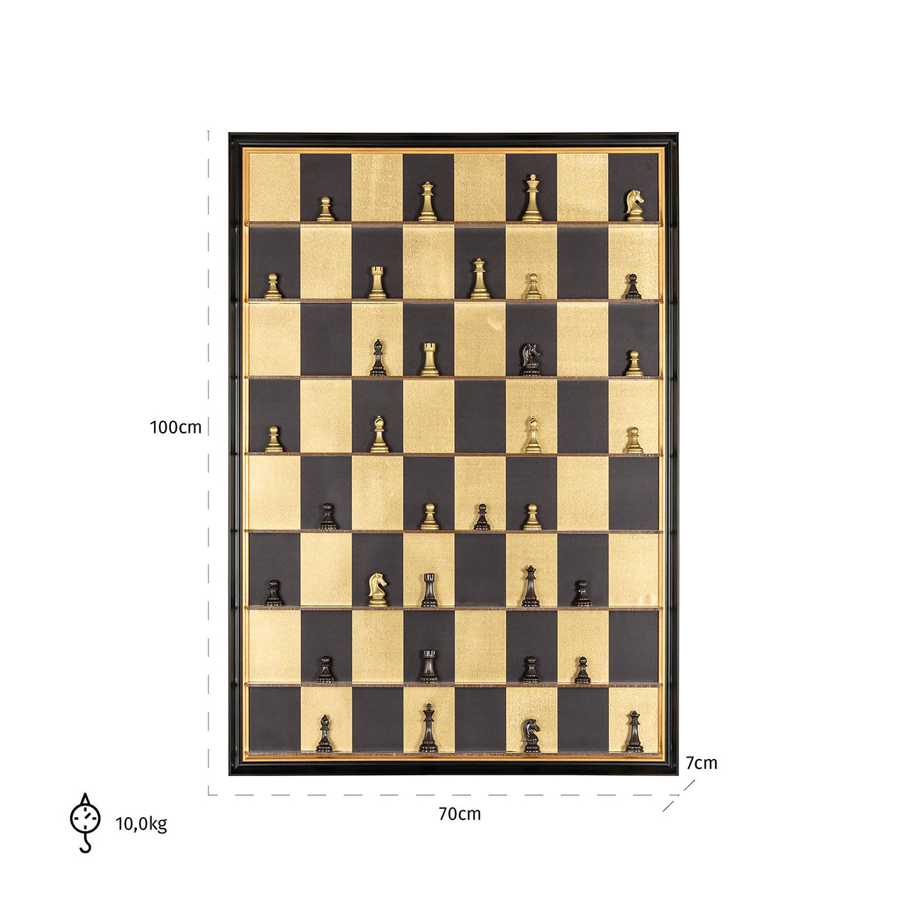 Wanddecoratie Nala (Zwart/goud)