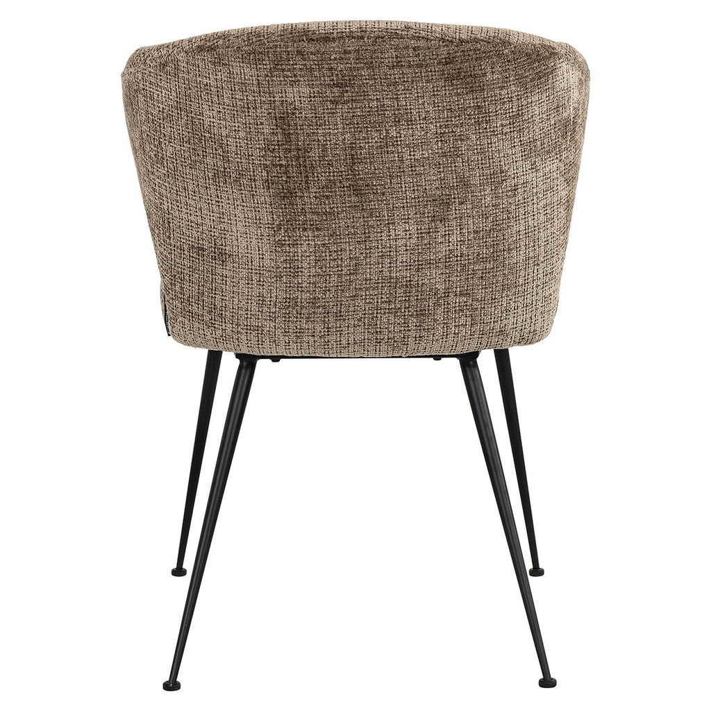 Stoel Xandra steen chenille brandvertragend (Niagara 104 Stone Chenille)