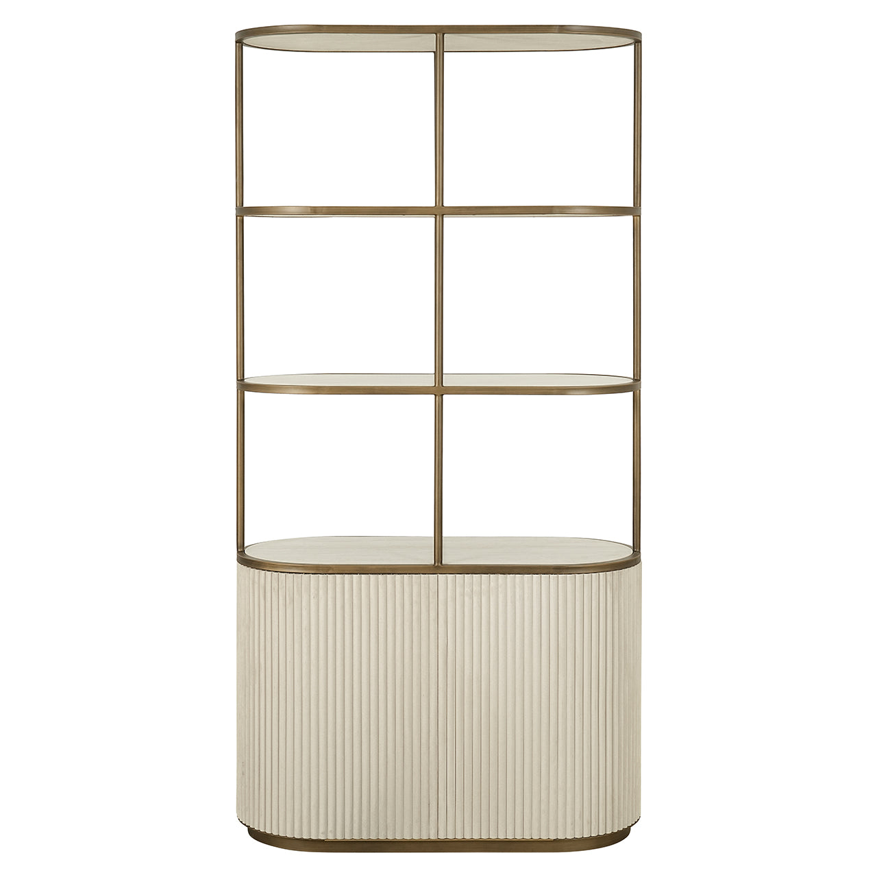 Wandkast Tivoli 2-deurs 3 open planken (Wit)