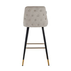 Barstoel Imani khaki fluweel (Quartz Khaki 903)
