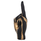 Deco object hand digitus (Zwart/goud)