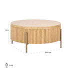 Salontafel Belfort 85Ø (Natuurlijk eiken)