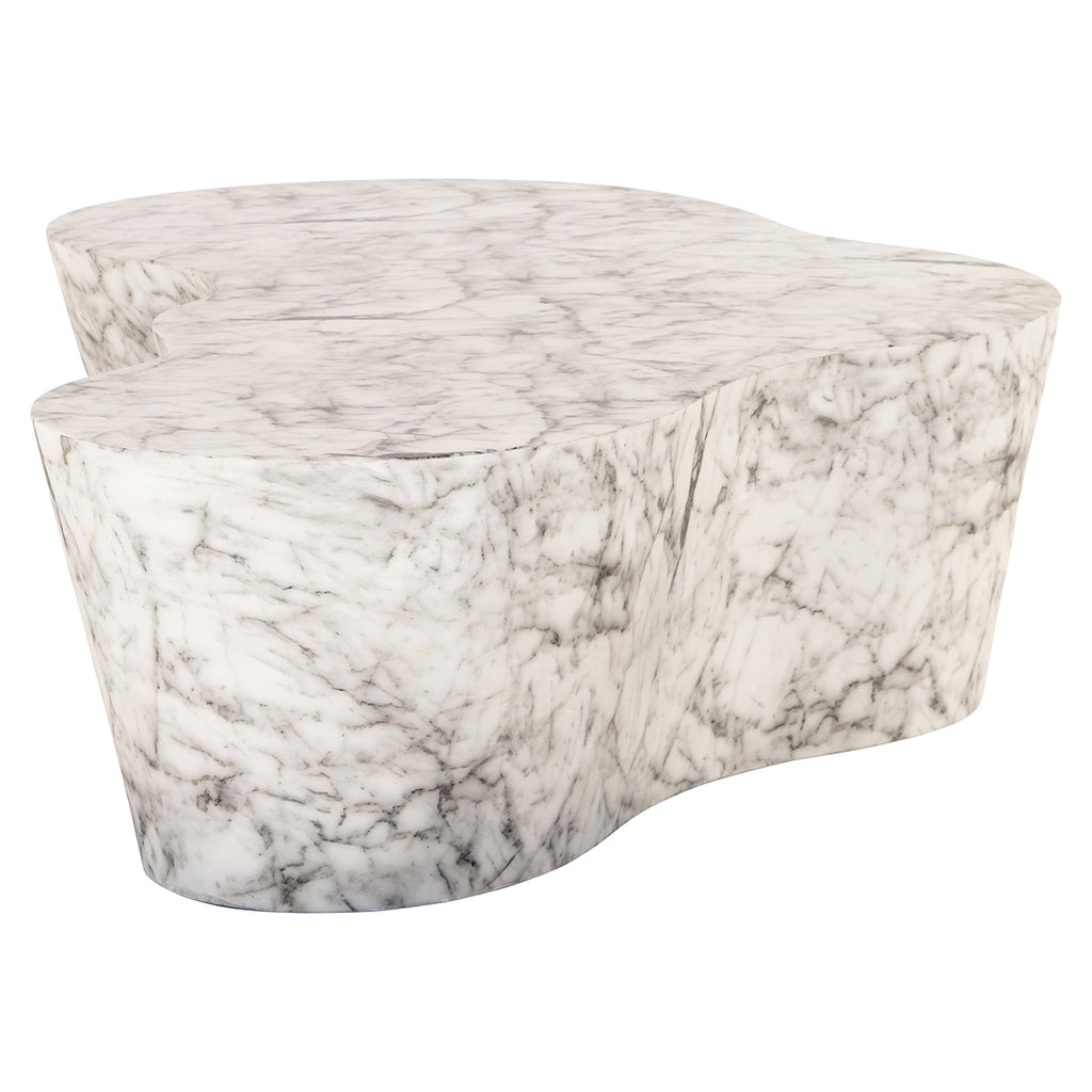 Salontafel Rockyard faux wit marmer indoor/outdoor (Wit)