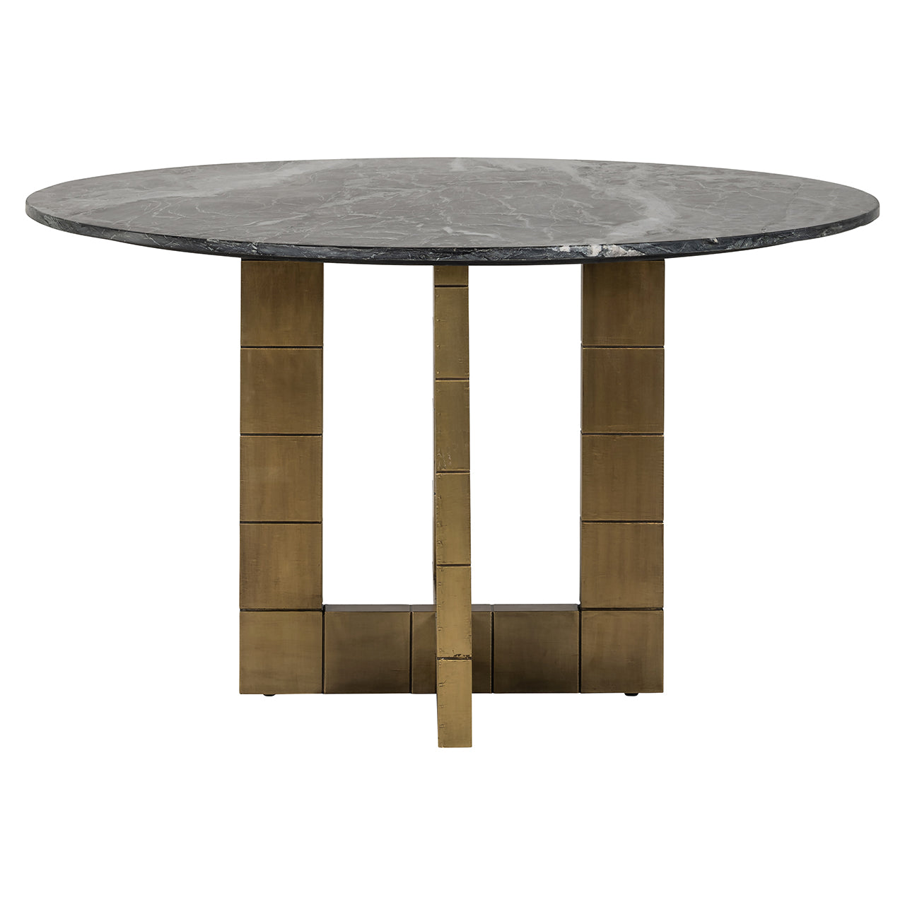 Eettafel Collada 130Ø (Zwart/goud)