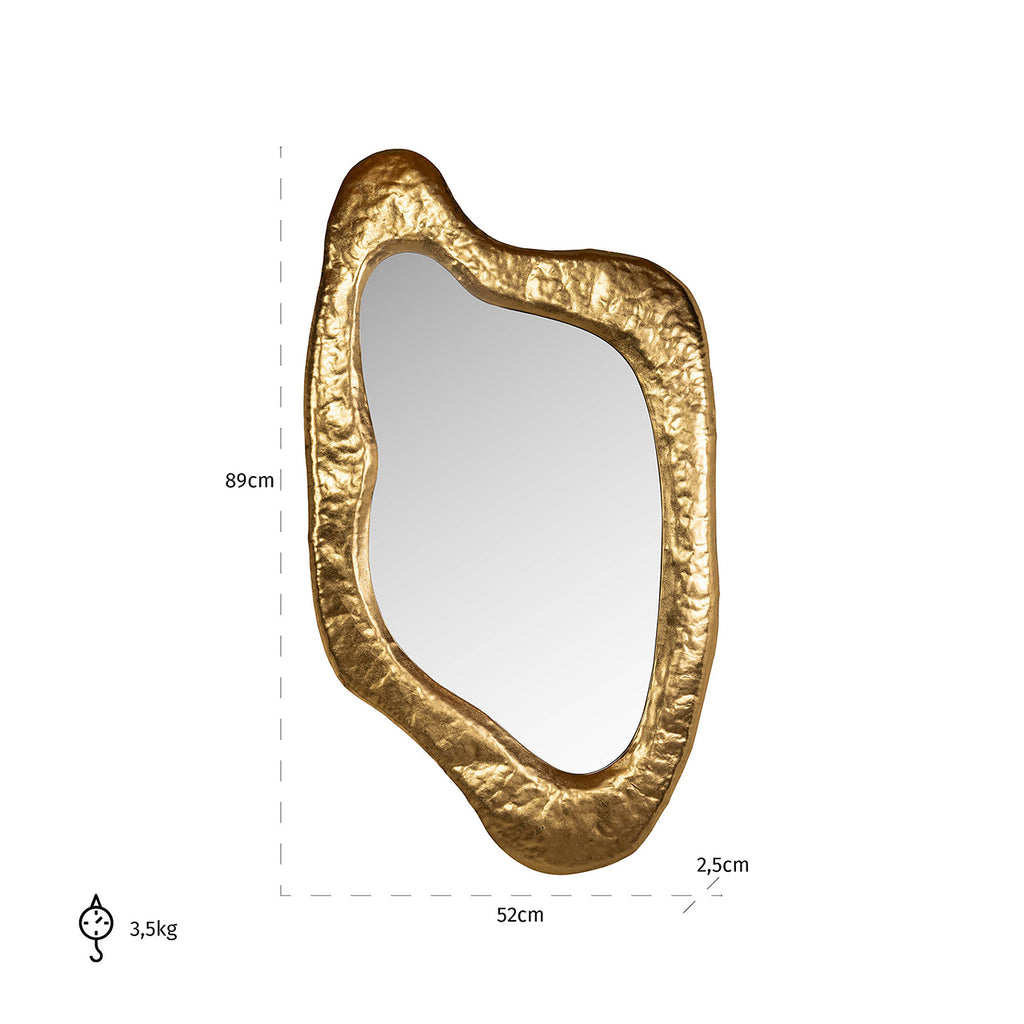 Spiegel Blinne goud (Goud)