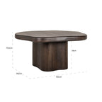 Eettafel Sherman Organisch 152x152 (Bruin)