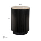 Bijzettafel Hampton 45Ø (Donkerbruin)