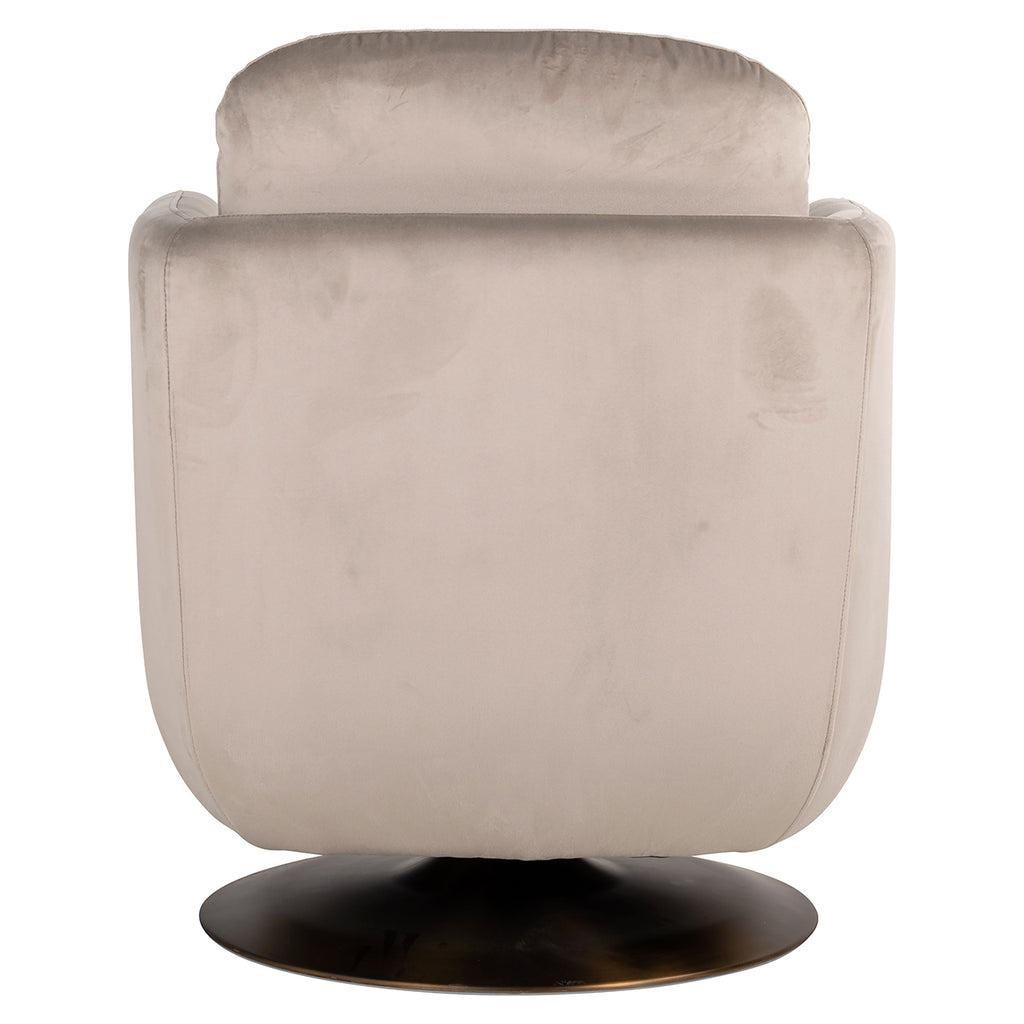 Draaifauteuil Turner khaki fluweel brandvertragend (FR-Quartz 903 Khaki)