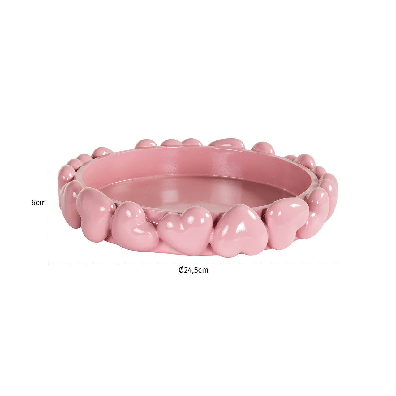 Dienblad Suzie hearts (Roze)