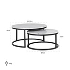 Salontafel Lexington set van 2 (Wit)