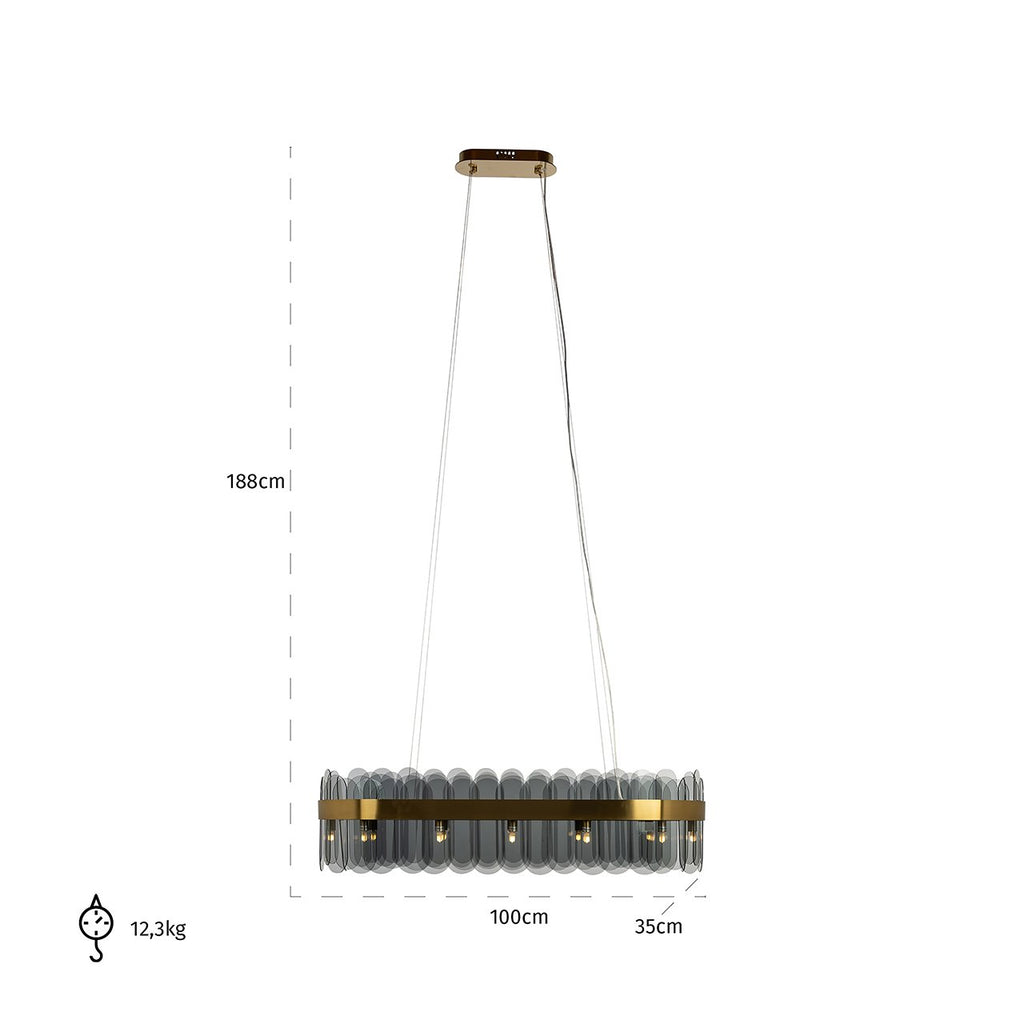 Plafondlamp Julio (Geborsteld Goud)