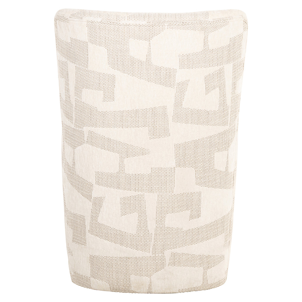 Stoel Lorain met wieltjes beige graffic (Beige graffic)