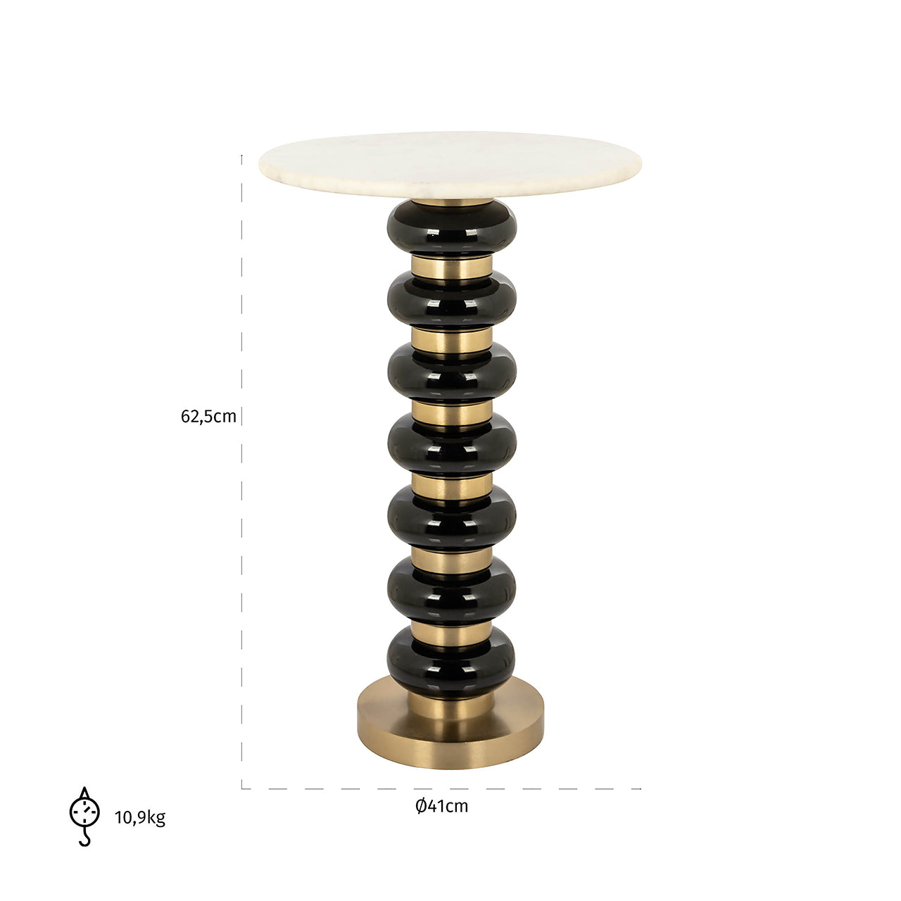 Bijzettafel Barbara zwart (Zwart)