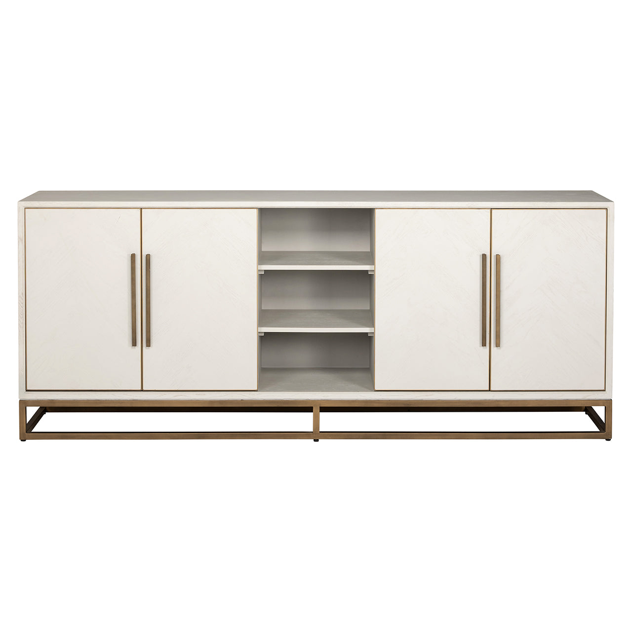 Dressoir Whitebone messing 4-deuren (Verona Grijs)
