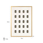 Wanddecoratie Beer blok 3D (Zwart/goud)