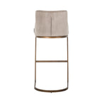 Barstoel Bolton khaki fluweel / geborsteld goud brandvertragend (FR-Quartz 903 Khaki)