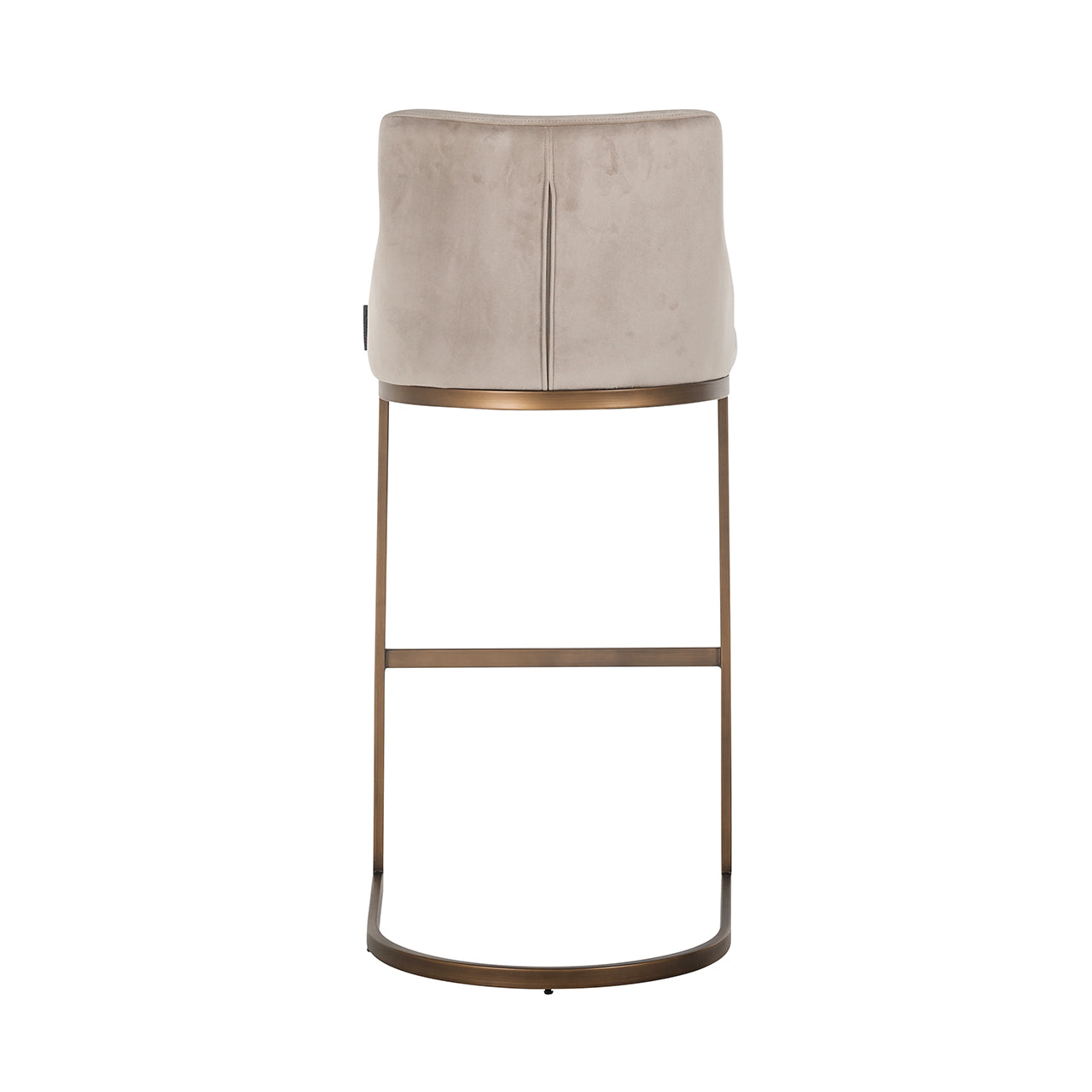 Barstoel Bolton khaki fluweel / geborsteld goud brandvertragend (FR-Quartz 903 Khaki)