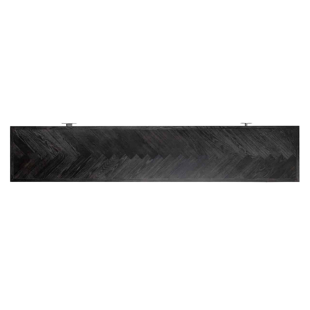 TV-meubel Blackbone zilver 4-deuren 220 (Zwart rustiek)
