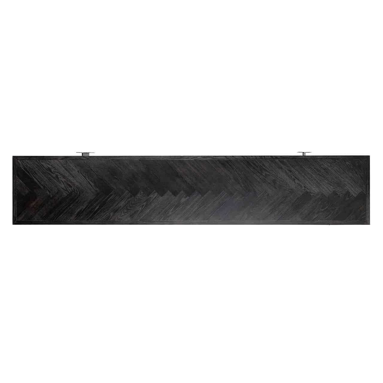 TV-meubel Blackbone zilver 4-deuren 220 (Zwart rustiek)