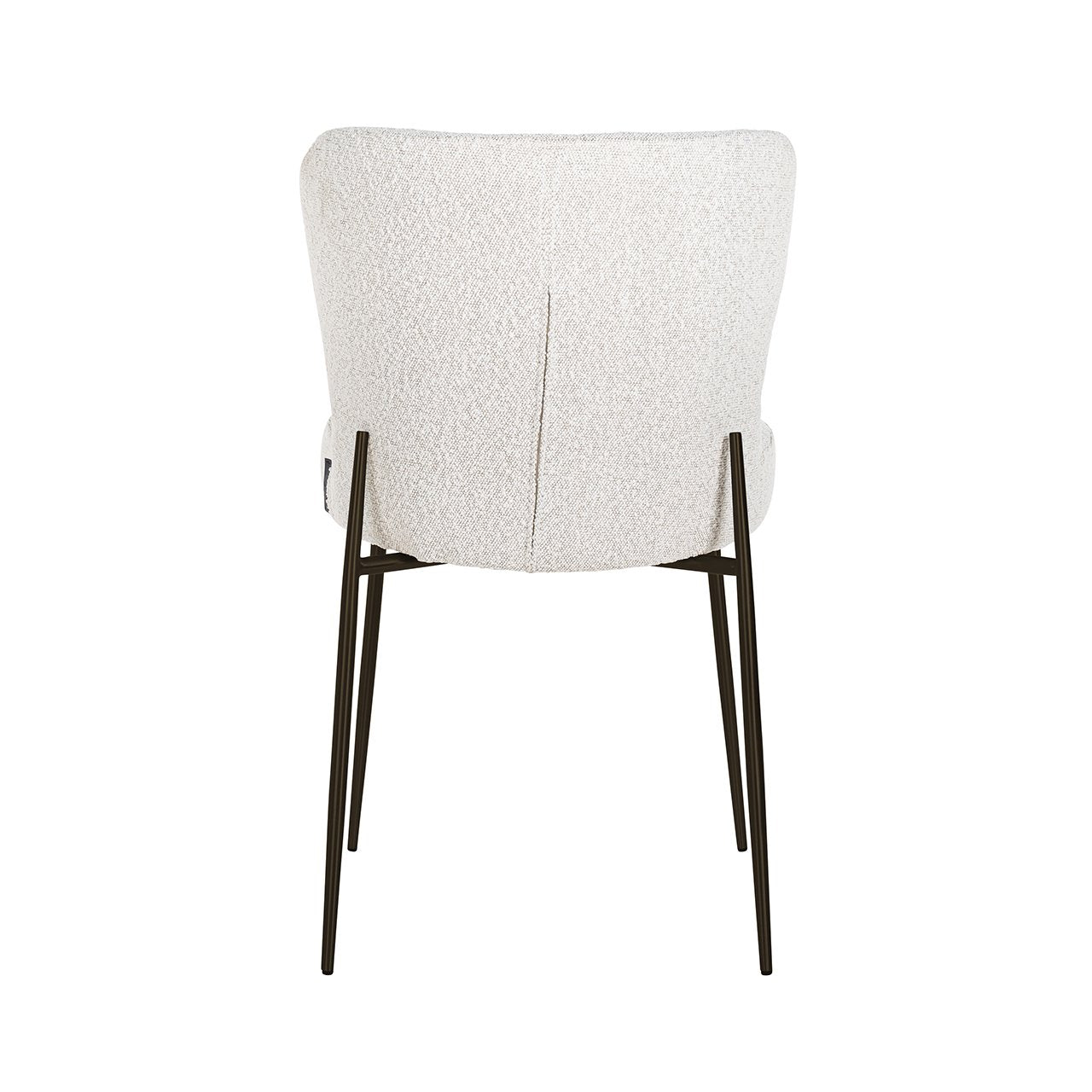 Stoel Darby wit bouclé / zwart (Kopenhagen 900 Bouclé Wit)