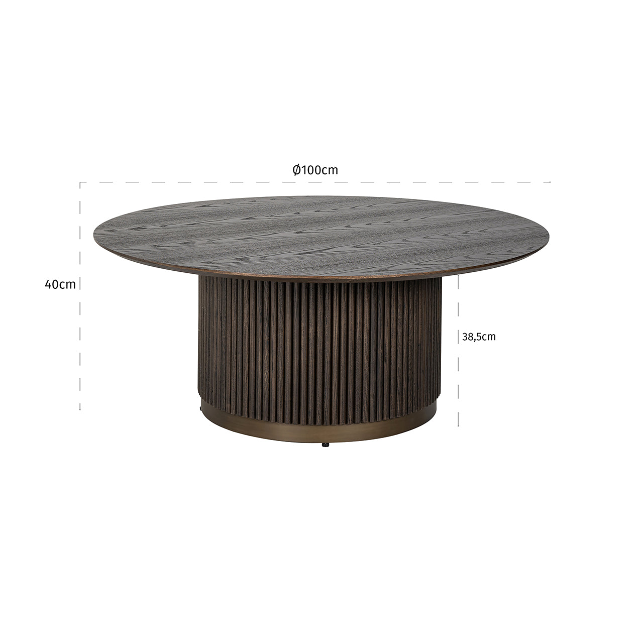 Salontafel Luxor 100Ø (Bruin)