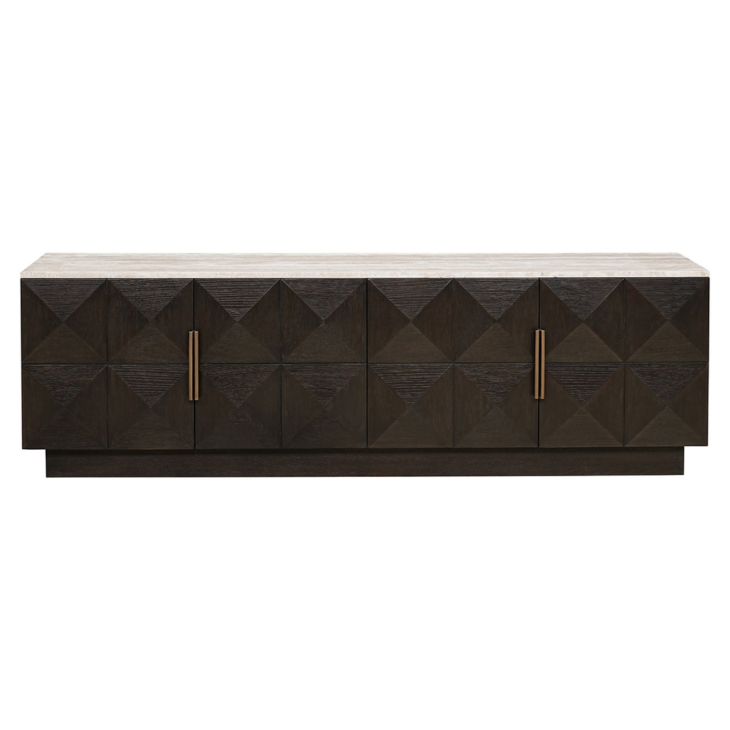 Tv-meubel Claremont 4-deurs (Bruin)