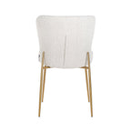 Stoel Odessa wit bouclé / geborsteld goud (Kopenhagen 900 Bouclé Wit)