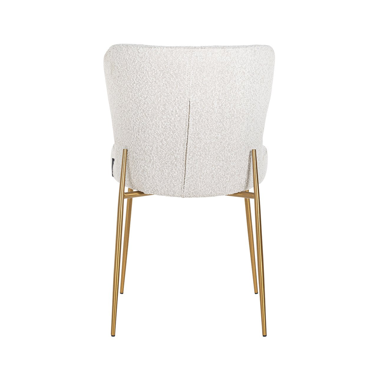 Stoel Odessa wit bouclé / geborsteld goud (Kopenhagen 900 Bouclé Wit)