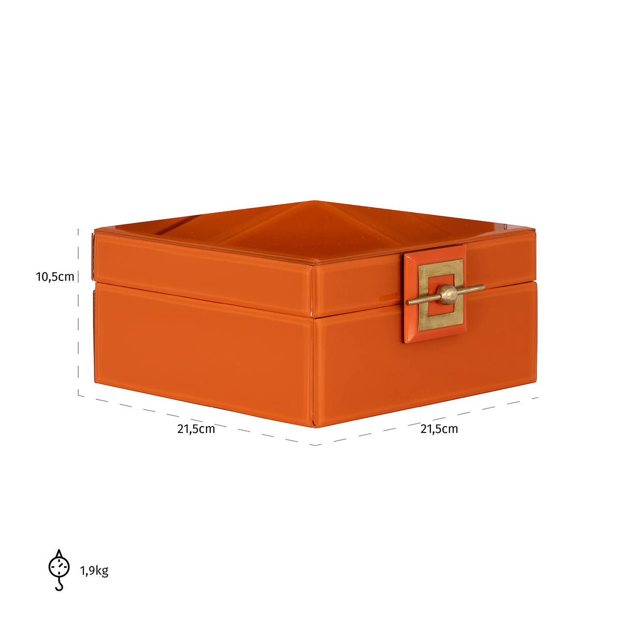 Sieradendoos Bodine oranje groot