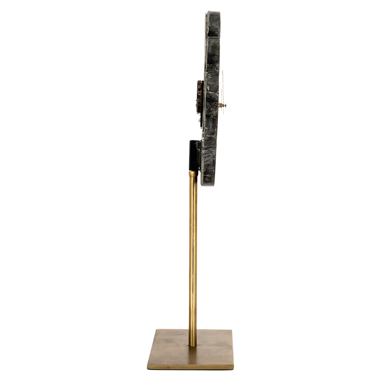 Klok Bram met standaard (Zwart/goud)
