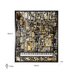 Wandkunst Piano Wibi (Zwart/goud)