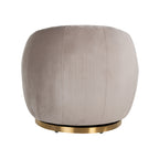 Draaifauteuil Jago khaki fluweel / geborsteld goud (Quartz Khaki 903)