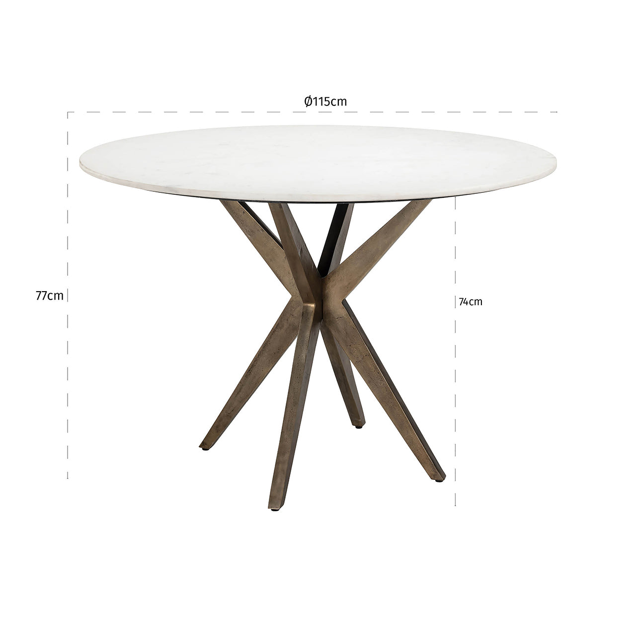 Eettafel Maisy 114Ø (Wit)