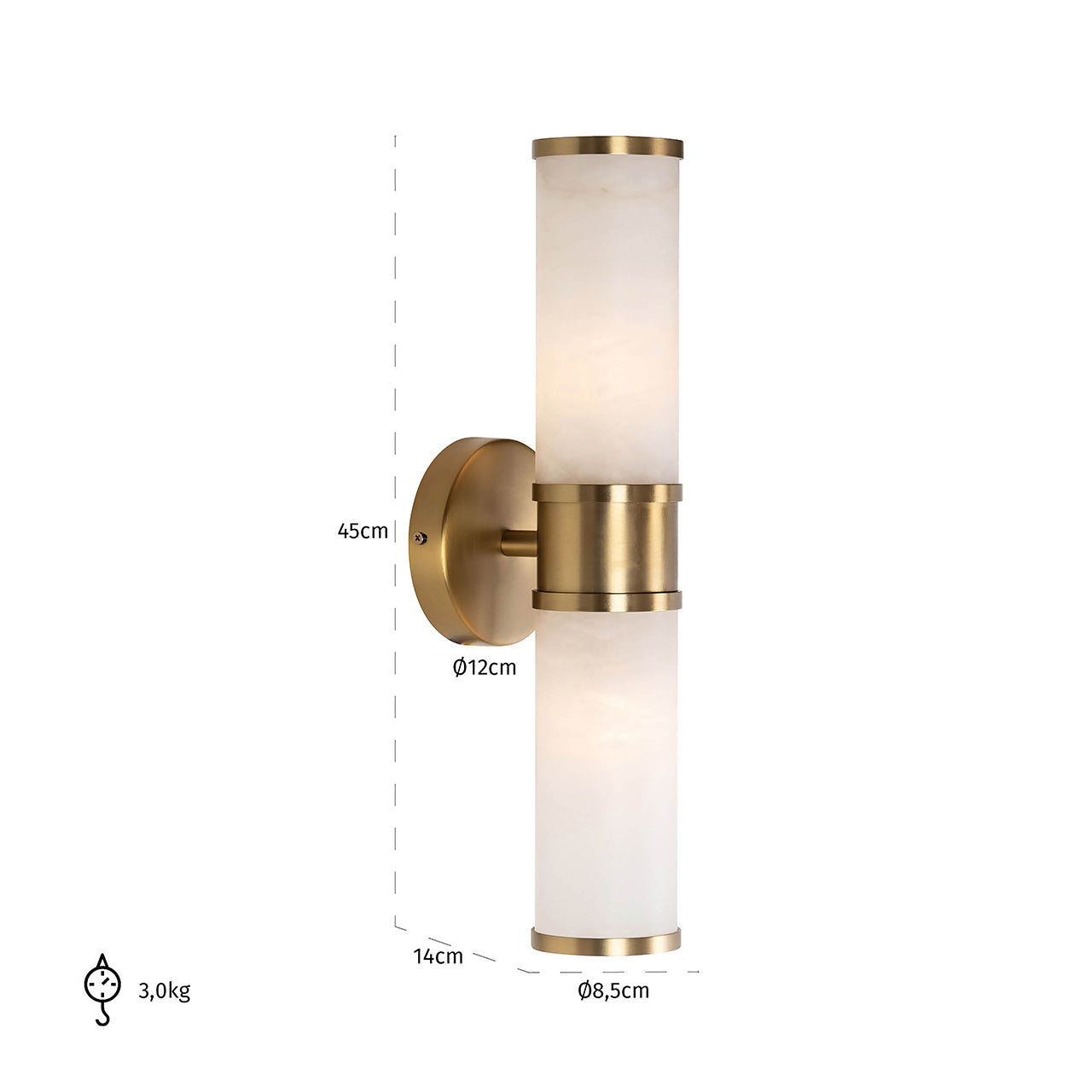 Wandlamp Charlize (Goud)