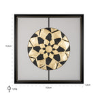 Wandkunst Zon (Zwart/goud)