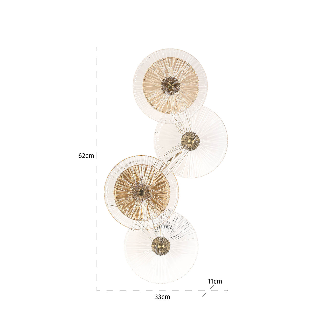 Wandlamp Linzi (Geborsteld Goud)