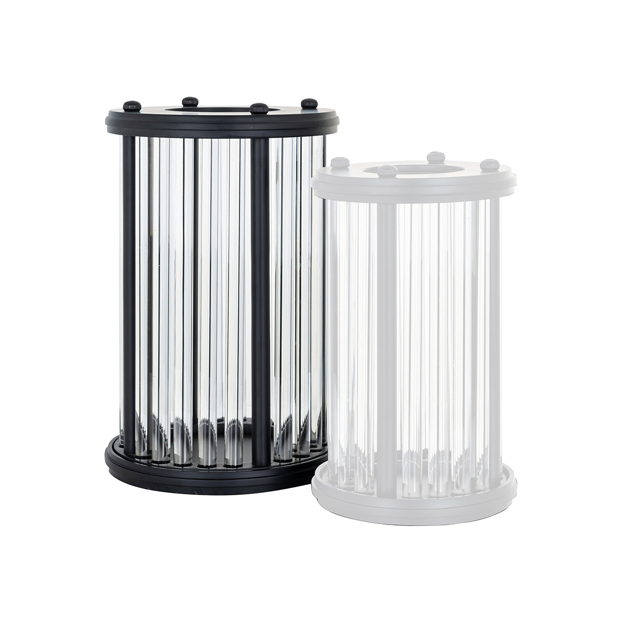 Windlicht Faey zwart groot (Zwart)