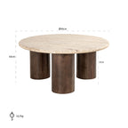Salontafel Douglas 90Ø (Bruin)