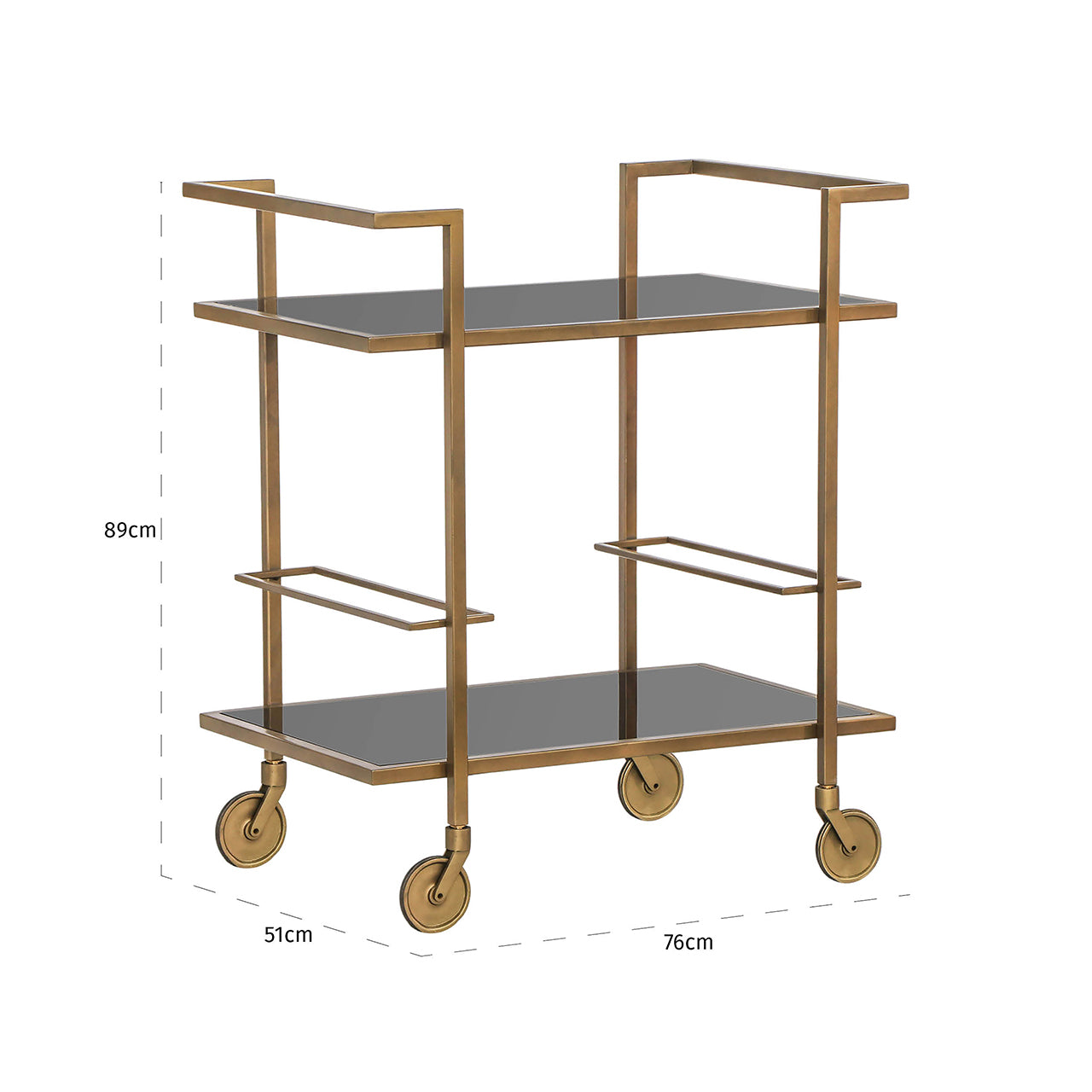 Trolley Xo (Geborsteld Goud)