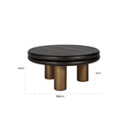 Salontafel Macaron (Zwart rustiek)