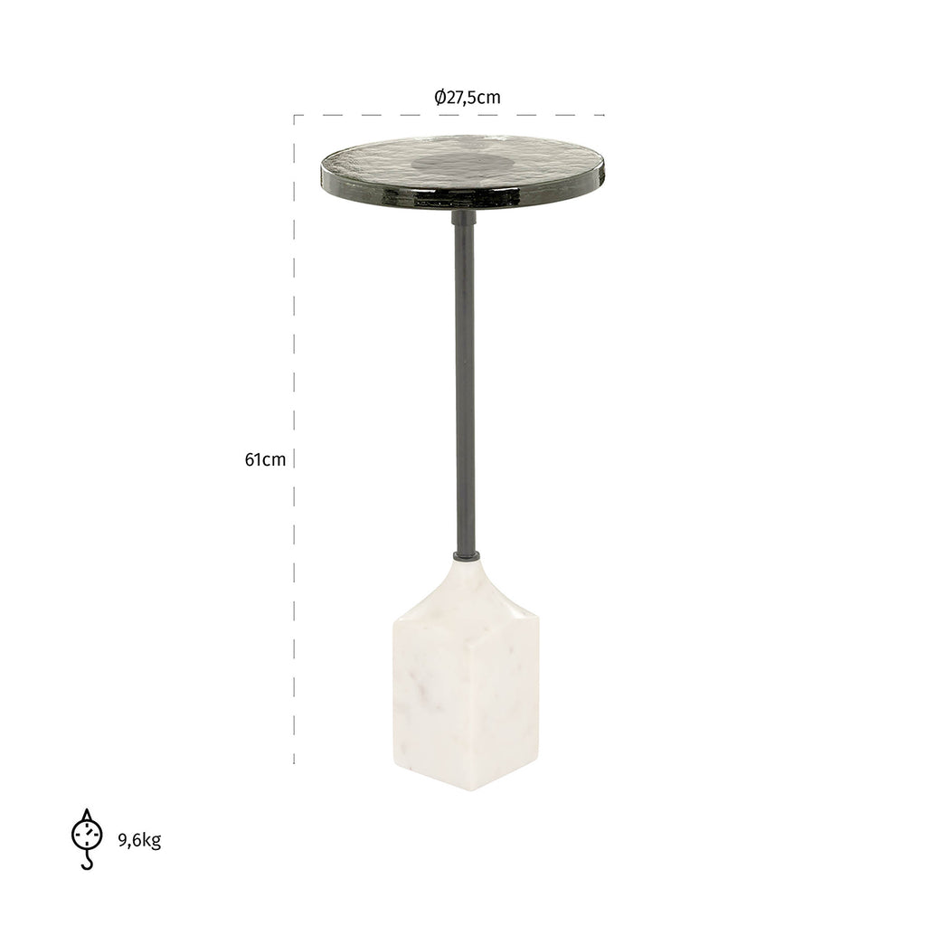 Bijzettafel Aurora 27Ø (Wit)