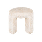 Poef Fargo wit chenille (Bergen 900 wit chenille)