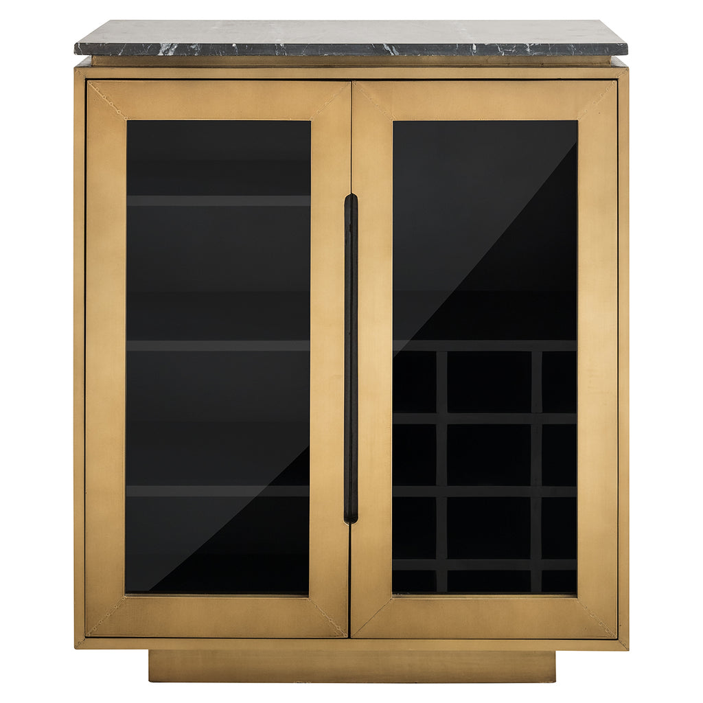 Dressoir Finsbury 2-deurs (Zwart/goud)