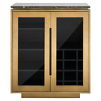 Dressoir Finsbury 2-deurs (Zwart/goud)