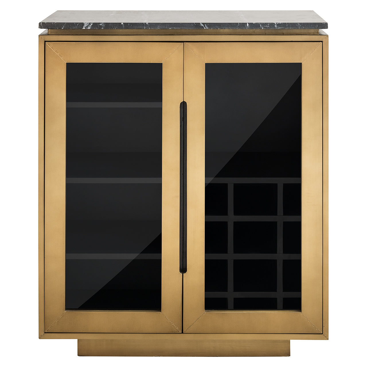 Dressoir Finsbury 2-deurs (Zwart/goud)