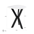 Bijzettafel Trocadero wit (Zwart/wit)